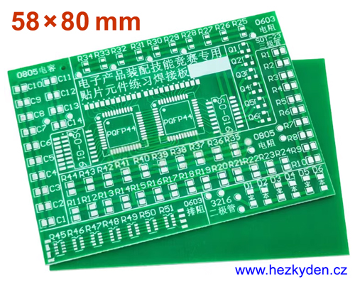 Bastldeska SMD univerzální plošný spoj 58 x 80 mm