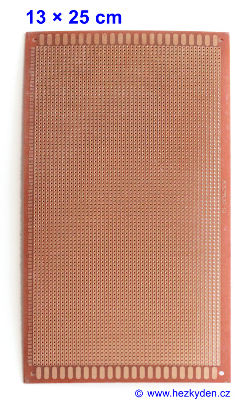 Bastldeska univerzální plošný spoj - podélné linie - 13x25cm