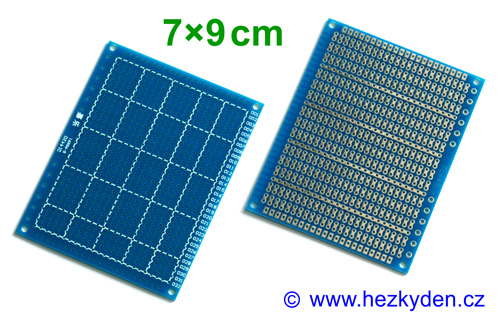 Jednostranný univerzální plošný spoj se spojovým obrazcem 7x9cm